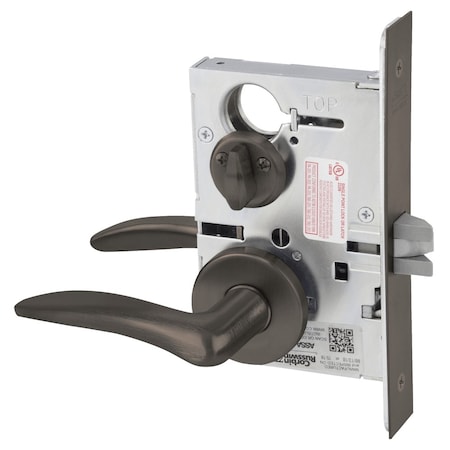 Corbin Russwin Privacy Mortise Lock, DS Lever, A Rose, Oil Rubbed Bronze ML2060 DSA 613 LH